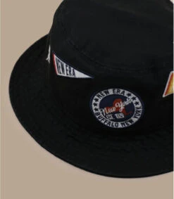 NEW ERA All Over Patch Bucket Black -Mode Chapeaux Magasin all over patch bucket black 5
