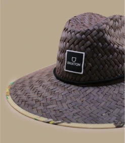Brixton Alpha Square Sun Hat Brown Straw -Mode Chapeaux Magasin alpha square sun hat brown straw 2