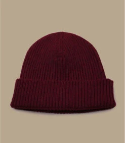Bonnet Fabriqué En France Laine Recyclée Bordeaux -Mode Chapeaux Magasin bonnet fabrique en france laine recyclee bordeaux 1