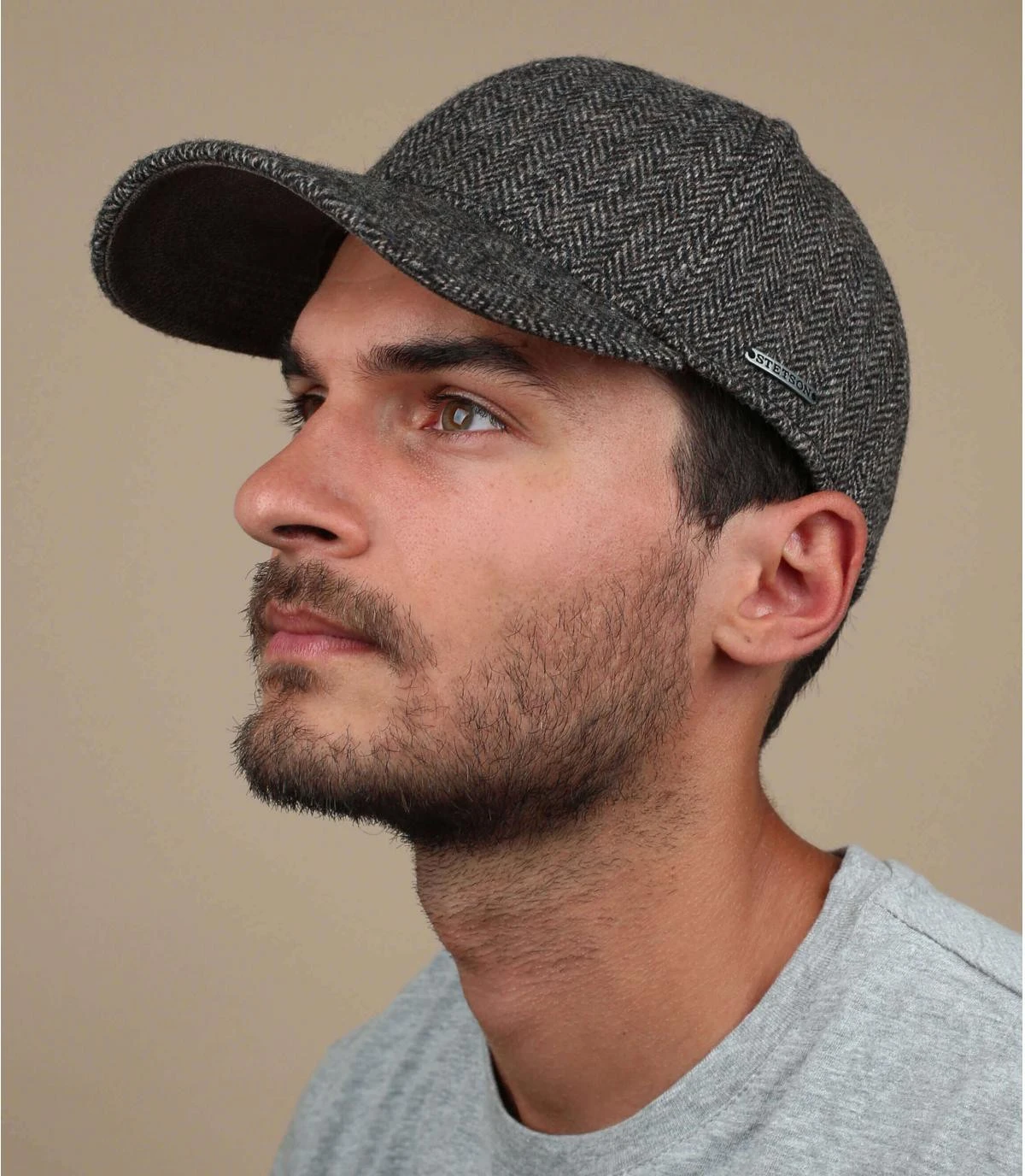 Stetson California Plano Woolrich Gris Foncé 1 Stetson California Plano Woolrich Gris Foncé