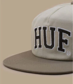 HUF Casquette Arch Logo Snapback Cream -Mode Chapeaux Magasin casquette arch logo snapback cream 2