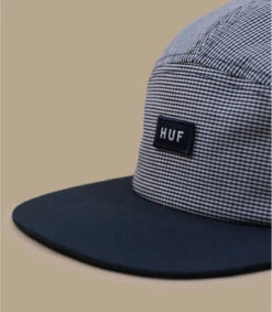 HUF Casquette Micro Gngham Logo Volley Navy -Mode Chapeaux Magasin casquette micro gngham logo volley navy 2