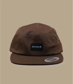 NIXON Casquette Mikey 5 Panel Brown -Mode Chapeaux Magasin casquette mikey 5 panel brown 2