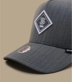 Casquette Trucker HFT Fine Herringbone Grey -Mode Chapeaux Magasin casquette trucker hft fine herringbone grey 2