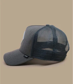 Casquette Trucker HFT Fine Herringbone Grey -Mode Chapeaux Magasin casquette trucker hft fine herringbone grey 3
