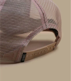 Casquette Trucker HFT Fine Herringbone Rose -Mode Chapeaux Magasin casquette trucker hft fine herringbone rose 4