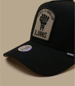 Casquette Trucker HFT Rebellion Black Beige -Mode Chapeaux Magasin casquette trucker hft rebellion black beige 2