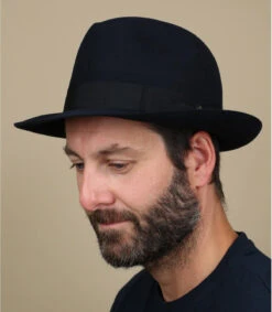 Borsalino Chapeau Feutre Lapin Marengo Marine