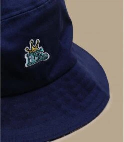 HUF Crown Reversible Bucket Navy Blazer -Mode Chapeaux Magasin crown reversible bucket camel navy blazer 2