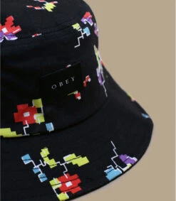 OBEY Digital Floral Bucket Black -Mode Chapeaux Magasin digital floral bucket black 2