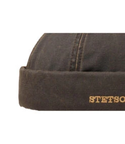 Stetson Docker CO/PE Brown -Mode Chapeaux Magasin docker co pe brownbonnet20docker20marron20coton