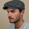 Driver Cap Herringbone Grey