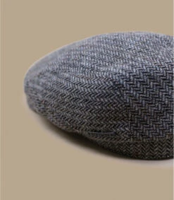 Stetson Driver Cap Virgin Wool Herringbone Grey -Mode Chapeaux Magasin driver cap virgin wool herringbone grey 2