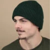Engineered Knit Ribbed Beanie Bottle Green