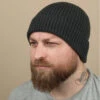 Engineered Knit Ribbed Beanie Graphite Grey
