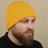 Engineered Knit Ribbed Beanie Sun Yellow