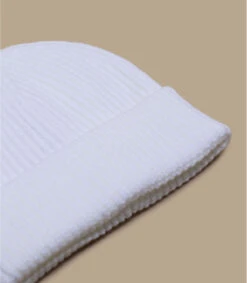 Engineered Knit Ribbed Beanie White -Mode Chapeaux Magasin engineered knit ribbed beanie white 1