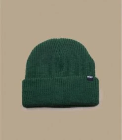 HUF Essentials Usual Beanie Forest Green -Mode Chapeaux Magasin essentials usual beanie forest green 1