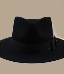 Stetson Fedora Woolfelt Black -Mode Chapeaux Magasin fedora woolfelt black 4