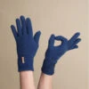 Barts Fine Knitted Gloves Navy