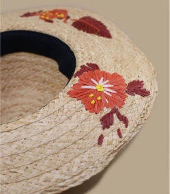 Seeberger Floppy Flower Hand Stich Natural Honey -Mode Chapeaux Magasin floppy flower hand stich natural honey 4