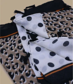 Foulard Imprimé à Pois Et Leopard -Mode Chapeaux Magasin foulard imprime a pois et leopard 2