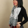 Foulard Imprimé Avec Pompons