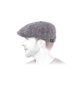 Stetson Hatteras Donegal Laine Bleu -Mode Chapeaux Magasin hatteras herringbone laine bleucasquette20titi20parisien