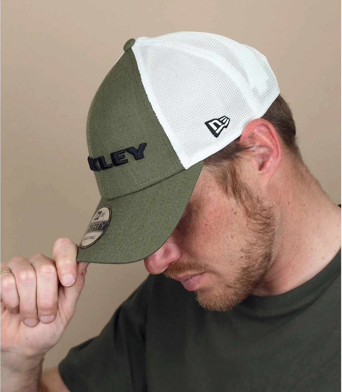 Oakley Heather New Era Trucker Dark Brush 1 Oakley Heather New Era Trucker Dark Brush