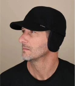 Jockey Earflap Black -Mode Chapeaux Magasin jockey earflap black 4