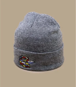 Keim Street Bird Beanie Heather Grey -Mode Chapeaux Magasin keim street bird beanie heather grey 1