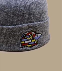 Keim Street Bird Beanie Heather Grey -Mode Chapeaux Magasin keim street bird beanie heather grey 2