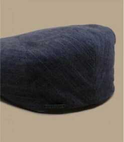 Stetson Kent Cotton Linen Blue Strips -Mode Chapeaux Magasin kent cotton linen blue strips 2
