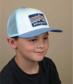 Patagonia Kids Trucker Ridge Rise Stripe Light Plume Grey