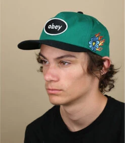 OBEY Lessons Snapback Green