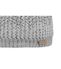 Barts Marceline Beanie Heather Grey -Mode Chapeaux Magasin marceline beanie heather greybonnet20pompon20fourrure20gris20chin