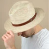 Brixton Messer Straw Fedora Natural