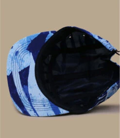 Monoprint 5 Panel Blue -Mode Chapeaux Magasin monoprint 5 panel blue 5