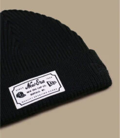 NEW ERA NE Patch Short Cuff Beanie Black -Mode Chapeaux Magasin ne patch short cuff beanie black 2