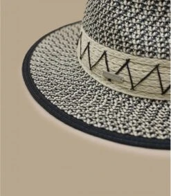Seeberger Paper Fedora Zigzag -Mode Chapeaux Magasin paper fedora zigzag