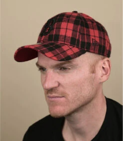 NEW ERA Plaid 9Forty Boston Scarlet