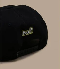 HUF Roasted Unstructured Snpaback Black -Mode Chapeaux Magasin roasted unstructured snpaback black 3