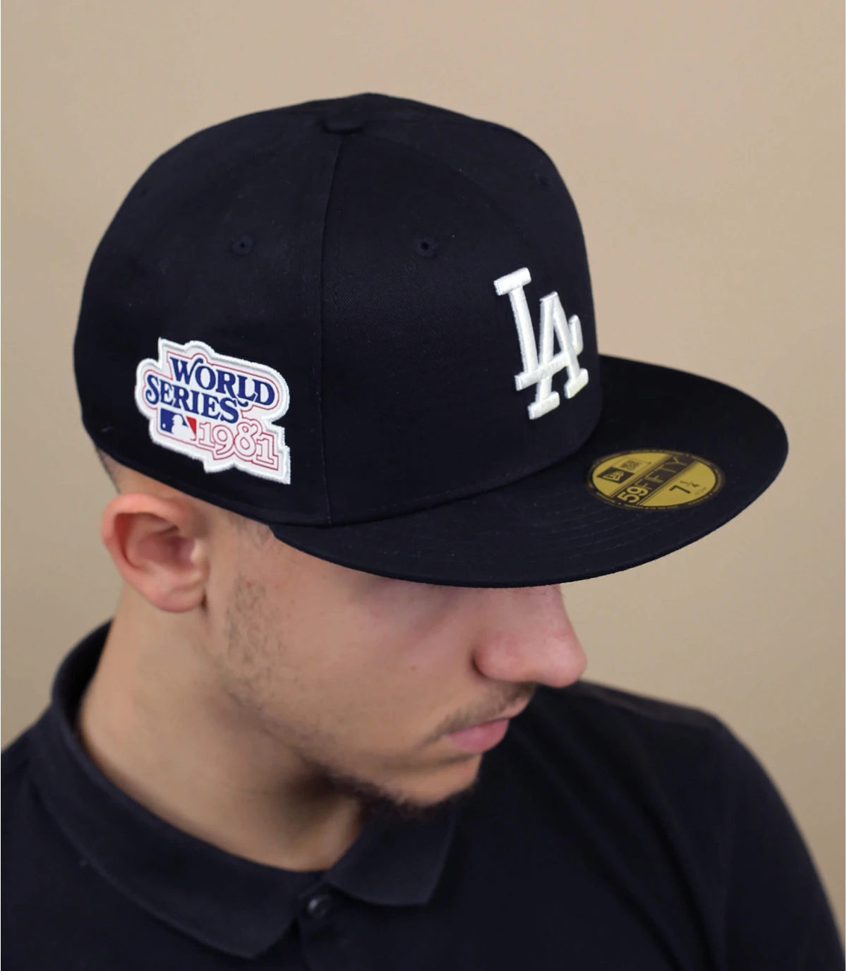 NEW ERA Side Patch 5950 LA Black 1 NEW ERA Side Patch 5950 LA Black