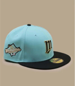 NEW ERA Side Patch 59Fifty Minnesota Twins Blue Tint Black -Mode Chapeaux Magasin side patch 59fifty minnesota twins blue tint black 2