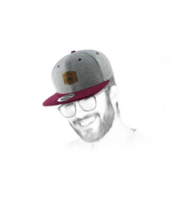 Snapback Good Vibes Grey Burgundy