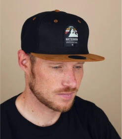 Snapback Matterhorn Black Suede