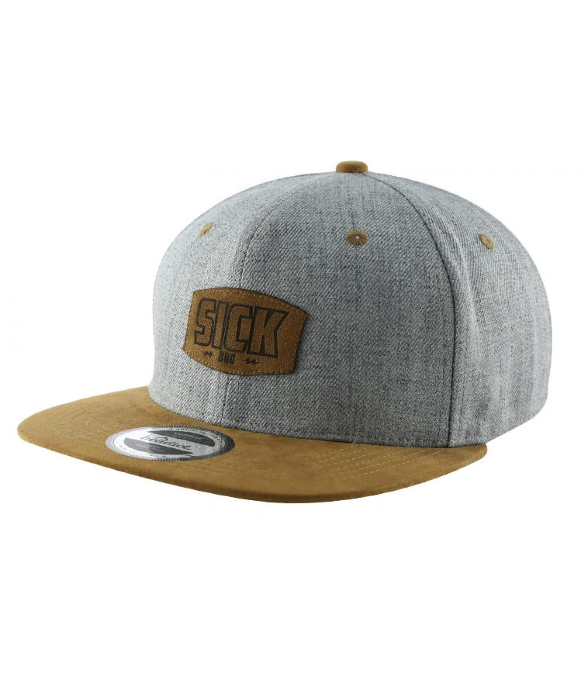 Snapback Sick Bro Grey Brown 2 Snapback Sick Bro Grey Brown – Image 2