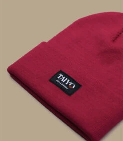 Tessy Cuff Beanie Red -Mode Chapeaux Magasin tessy cuff beanie red 2