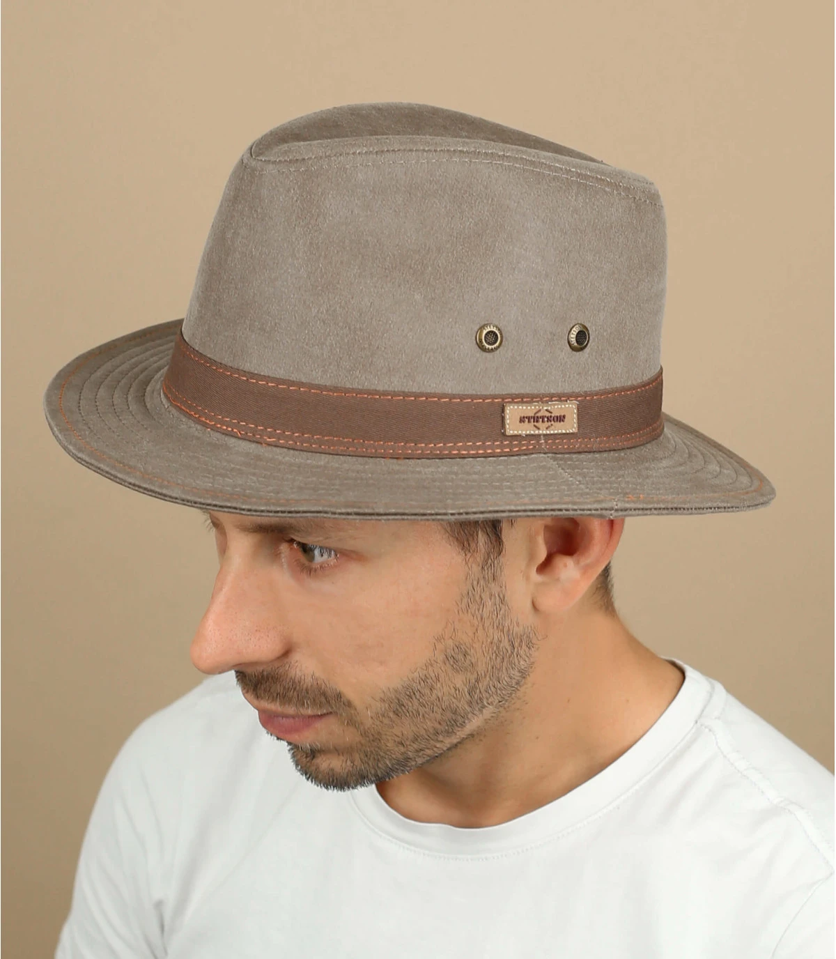 Stetson Traveller CO/PES Taupe 1 Stetson Traveller CO/PES Taupe