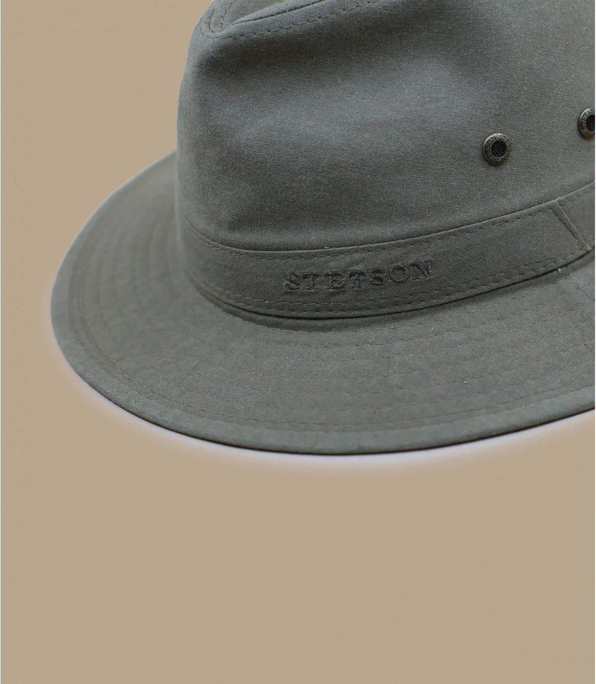 Stetson Traveller Delave Organic Cotton Khaki 2 Stetson Traveller Delave Organic Cotton Khaki – Image 2